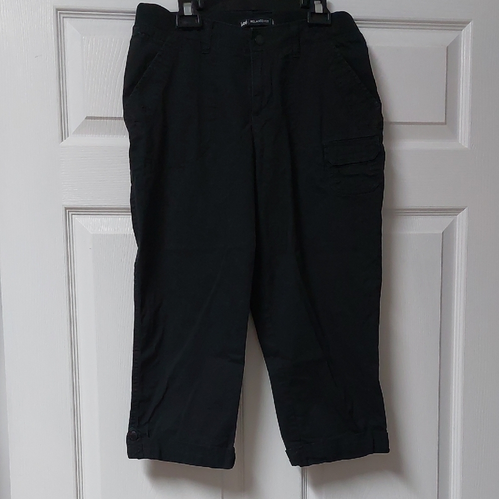 Lee Black Cargo Pants Relaxed Fit